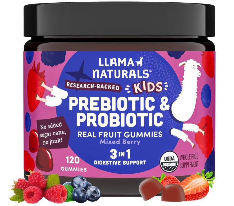 Charque Llama Probiotic with Prebiotic Fiber, Vegan, Organic Prebiotics and Probiotics Gummies